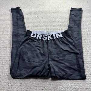 Dr. Skin Mens Size Medium Gray Camouflage Camo Spandex Tights‎ Compression Pants